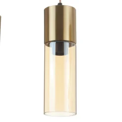 Pendellampe Annika med 4 lyskilder og glasskærme