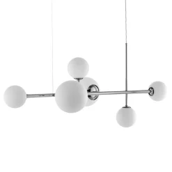 Pendellampe Dione, 6 lyskilder, krom