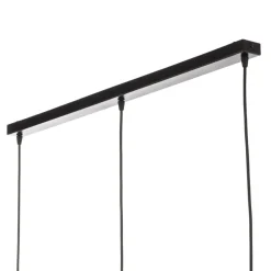 Pendellampe Larus i sort stål, 3 lyskilder