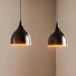 Pendellampe Nanu i metal, sort, 2 lyskilder