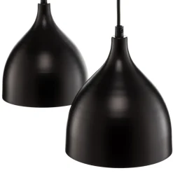 Pendellampe Nanu i metal, sort, 2 lyskilder