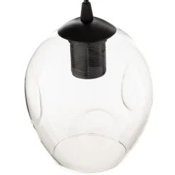 Pendellampe Starla lige 3 lyskilder grafit/amber/klar