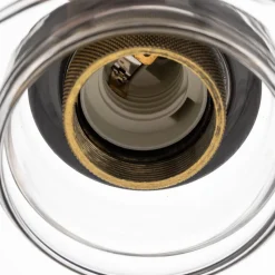 Pendellampe Teo med glasskærm, patineret