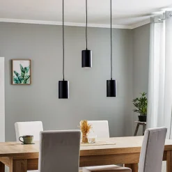 Pendellampe ZW Tube 170, 3 lyskilder, sort