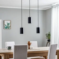 Pendellampe ZW Tube 170, 3 lyskilder, sort