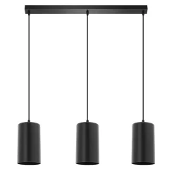 Pendellampe ZW Tube 170, 3 lyskilder, sort