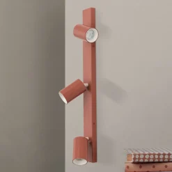 Penn loftspot, koralrød, længde 60 cm, aluminium