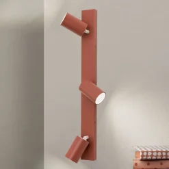 Penn loftspot, koralrød, længde 60 cm, aluminium