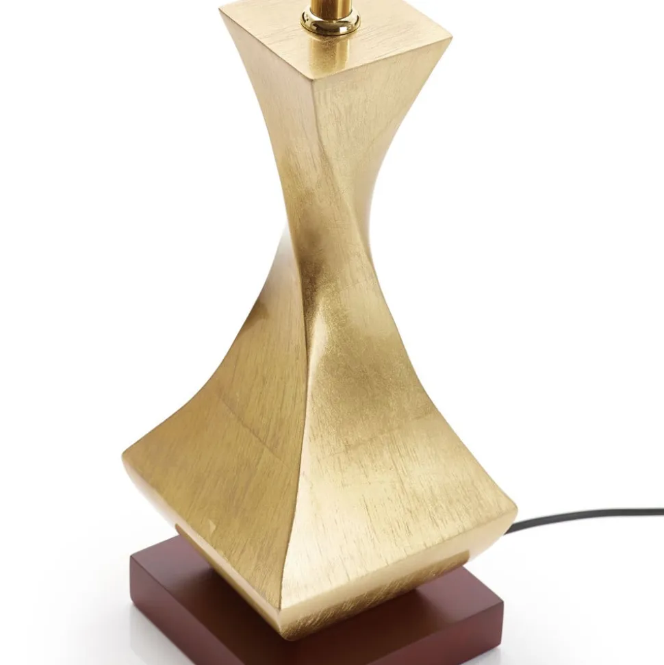 Påfaldende bordlampe Deco med forgyldt fod