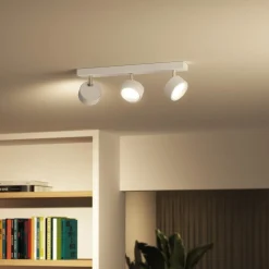 Philips Bracia LED-loftspot med 3 lyskilder, hvid