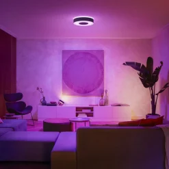 Philips Hue Infuse LED-loftslampe, 38,1 cm, sort, dæmpbar.