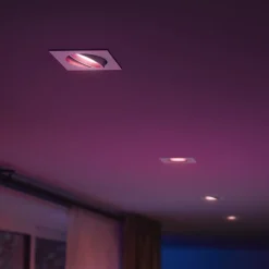 Philips Hue LED-indbygningsspot Centura, hvid, 9x9 cm, CCT, RGB