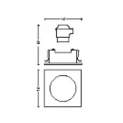 Philips Hue LED-indbygningsspot Centura, hvid, 9x9 cm, CCT, RGB