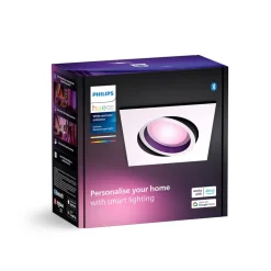 Philips Hue LED-indbygningsspot Centura, hvid, 9x9 cm, CCT, RGB