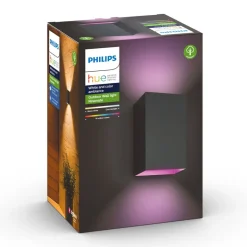 Philips Hue Resonate udendørs LED-væglampe, RGBW, sort