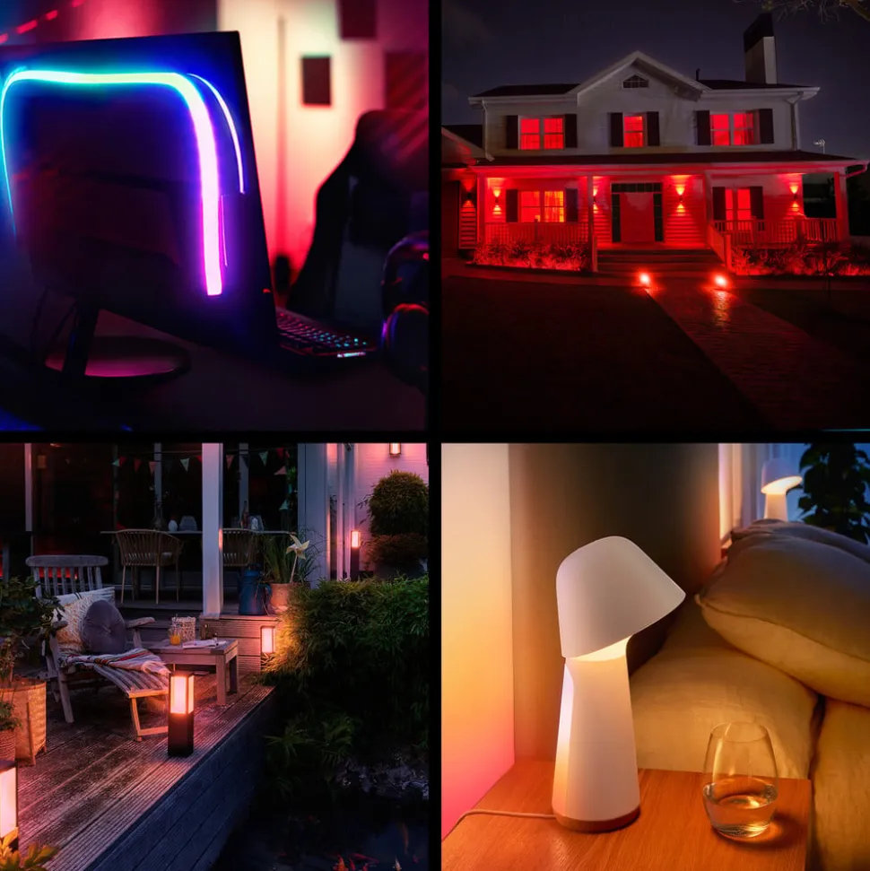 Philips Hue Smart LED-pære E27 A60, 8 W, RGB CCT 3 stk