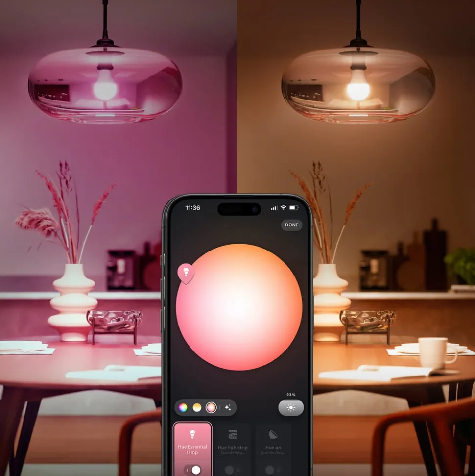 Philips Hue Smart LED-pære E27 A60, 8 W, RGB CCT 3 stk