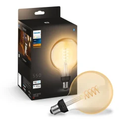 Philips Hue White E27 7W Globe Filament G125 550lm