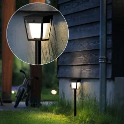 Philips LED-lampe med jordspyd Nissa UE, plast, IP44