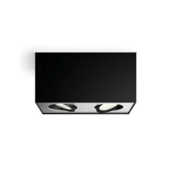 Philips myLiving Box LED-spot, 2 lyskilder, sort