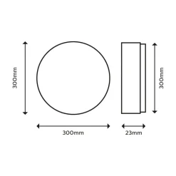 Philips SuperSlim LED IP44 2.700K Ø 29,5 cm hvid