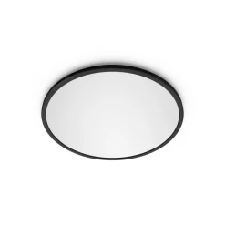 Philips SuperSlim LED-loftlampe, IP44, Ø 24,5 cm, sort