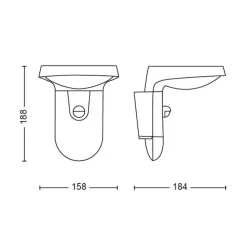 Philips Tyla LED-væglampe, bevægelsessensor