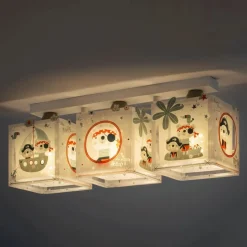 Pirates-loftslampe med tre lys til børneværelset