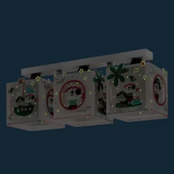 Pirates-loftslampe med tre lys til børneværelset