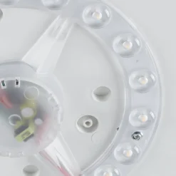 Pollux loftlampe, Ø 27 cm, plast, bevægelsessensor