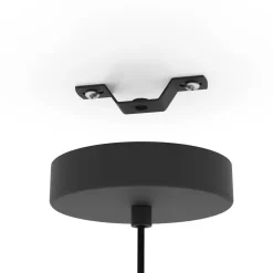 Pozueta 1 hængelampe, 1 lyskilde, sort/brun