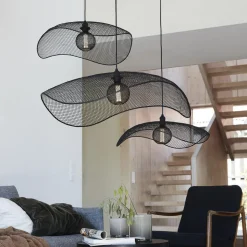 PR Home Hængelampe Vivi, Ø 79 cm, sort, metal