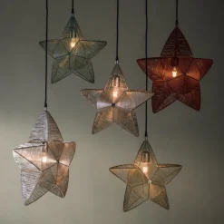 PR Home Rigel dekostjerne af metal Ø 50 cm rød