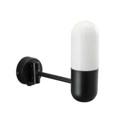 PR Home væglampe til badeværelset Zeta, sort, IP44, drejelig