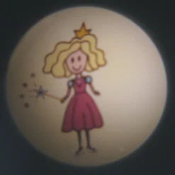 Prinsesse lommeprojektor, 6-delt, batteridrift