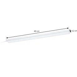 Prios Ashtonis LED-underskabsbelysning, kantet, 40 cm