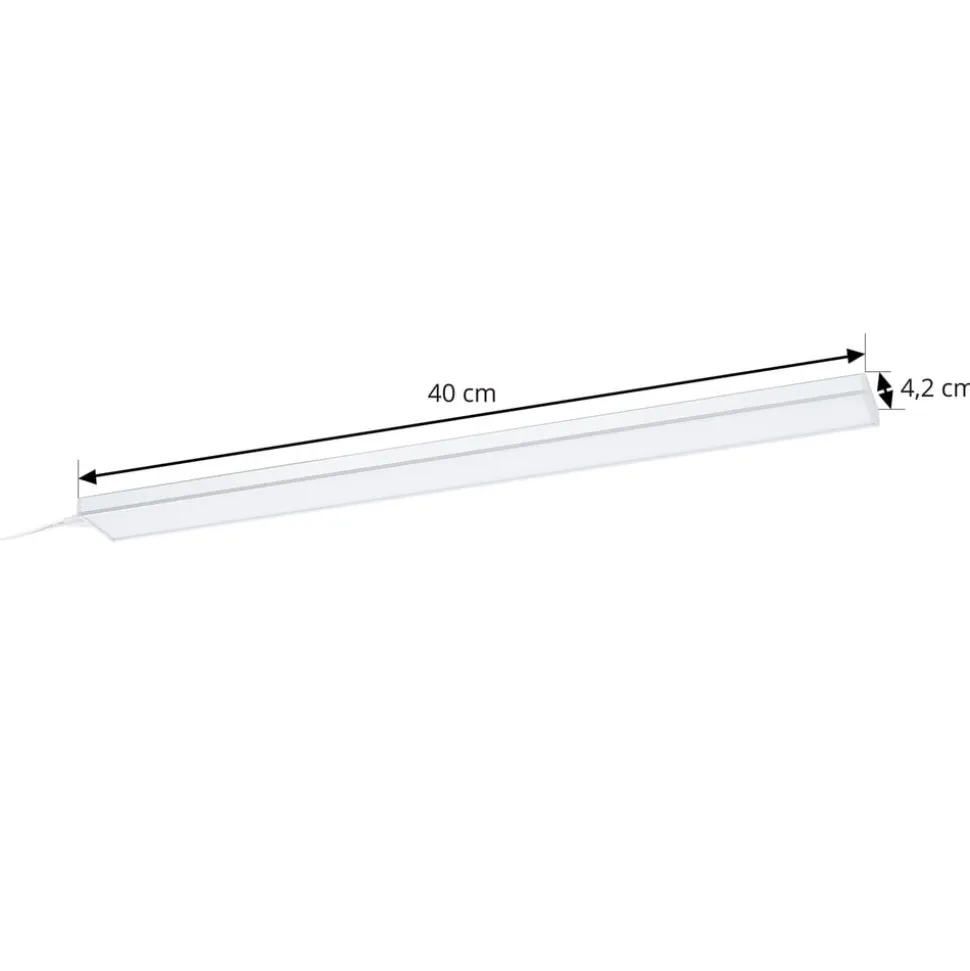 Prios Ashtonis LED-underskabsbelysning, kantet, 40 cm