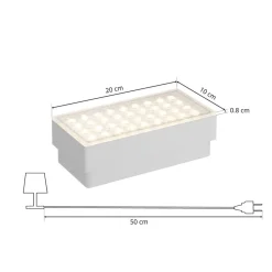 Prios Ewgenie LED-nedgravningslampe, 20 x 10 cm