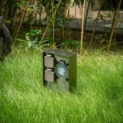 Prios Foranda strømsøjle 2-timers timer i stål 23 cm