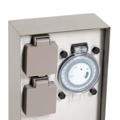 Prios Foranda strømsøjle 2-timers timer i stål 23 cm