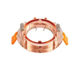 Prios forsænket loftlampe Fibur, kobber, aluminium, Ø 8,2 cm