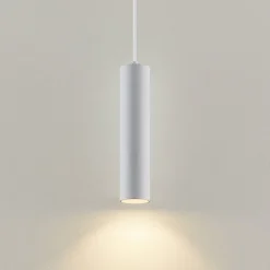 Prios hængelampe Neliyah, Ø 6 cm, hvid, metal, GU10