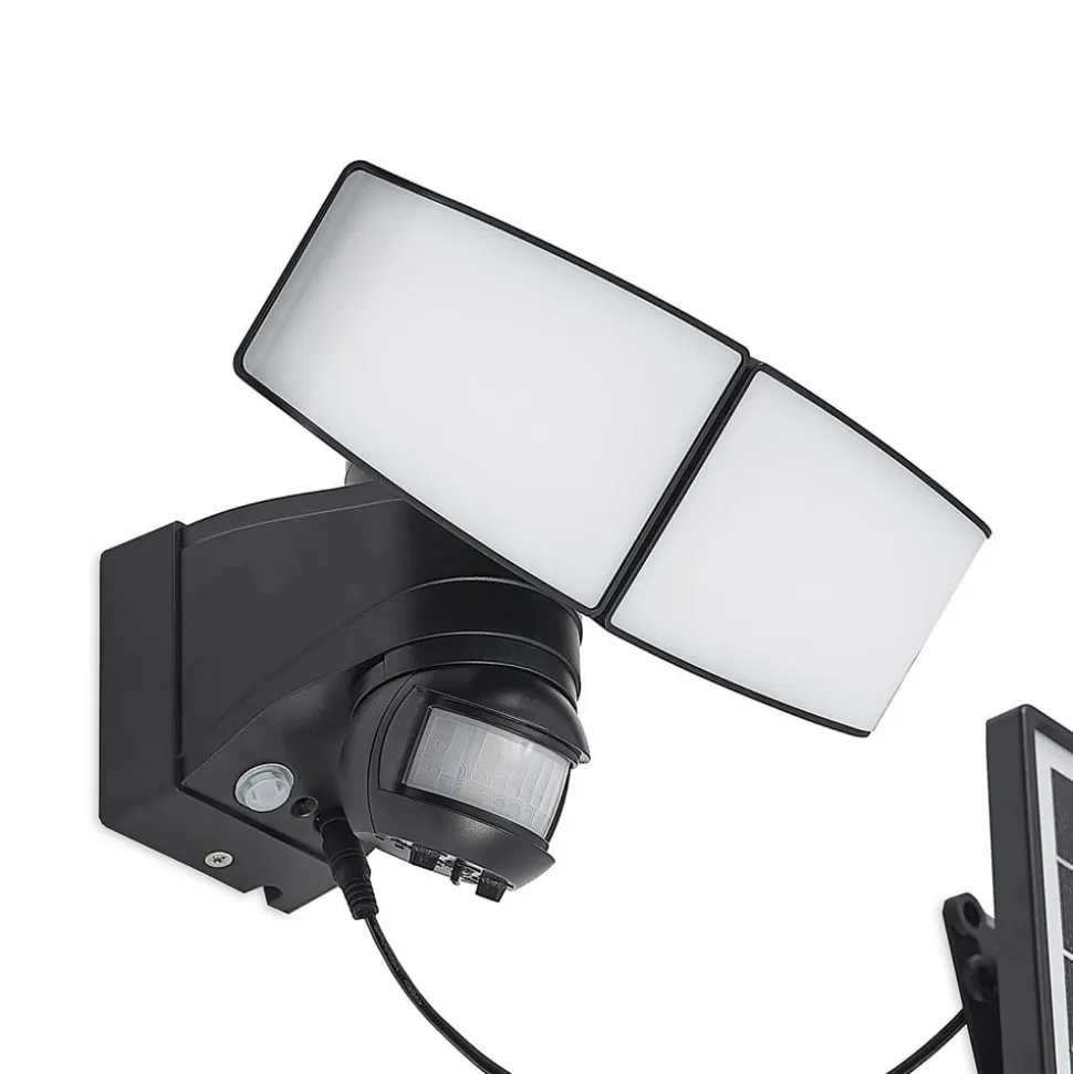 Prios Kalvito LED-solcellevægspot, sensor 2 lk
