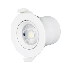 Prios LED indbygningslampe Shima, hvid, 7W, 3000K, 10stk, dæmpbar
