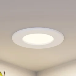 Prios LED-indbygningslampe Cadance, hvid, 12 cm, sæt med 10, CCT