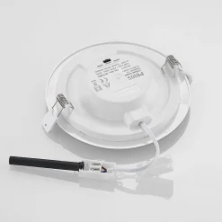 Prios LED-indbygningslampe Cadance, sølv, 17 cm, sæt med 10, CCT