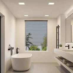 Prios LED-indbygningslampe Helina, sølv, 22 cm, 24 W, dæmpbar