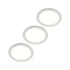 Prios LED-indbygningslampe Cadance, hvid, 24 cm, sæt med 3, CCT
