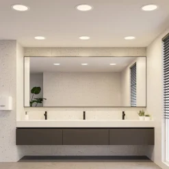 Prios LED-indbygningslampe Cadance, hvid, 24 cm, sæt med 3, CCT