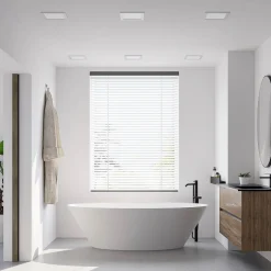 Prios LED-indbygningslampe Helina, sølv, 22 cm, 18 W, dæmpbar